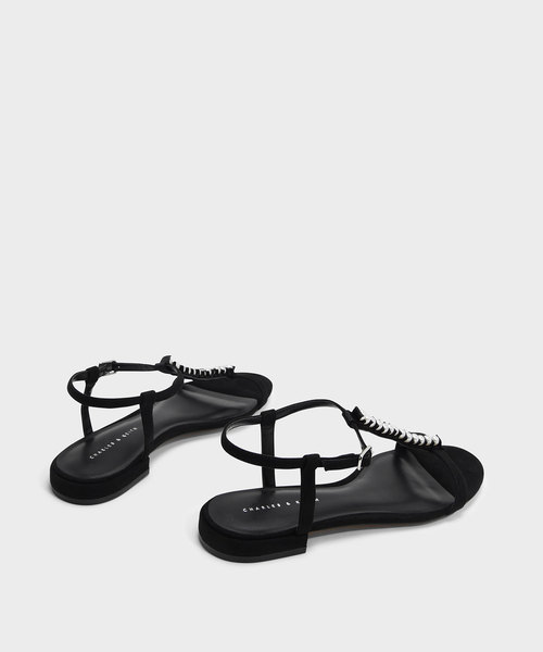 CHARLES & KEITH(チャールズ & キース)の「パールエンベリッシュサンダル / PEARL EMBELLISHED SANDALS(サンダル・レディース・ブラック/グリーン・23cm/23.5cm/24.5cm/25cm)」の9枚目の写真