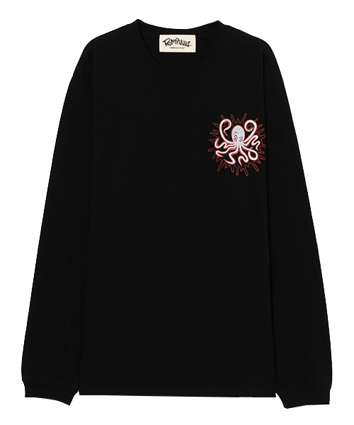 ROMPUS（ロンパース）の「ROMPUSのOCTOPUS TEEのロンT（Tシャツ/カットソー・レディース・ホワイト/ブラック・2/3/4）」の2枚目の写真