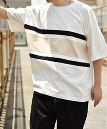 kutir | color bloking TEE / 配色ビッグTシャツ　ハーフスリーブ(Tシャツ/カットソー)