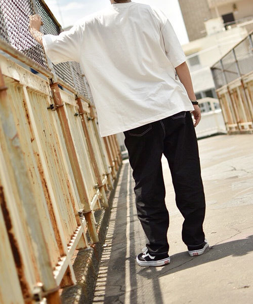 kutir（クティール）の「color bloking TEE / 配色ビッグTシャツ　ハーフスリーブ（Tシャツ/カットソー・メンズ・ホワイト/ブラック/ブラウン・MEDIUM/LARGE）」の8枚目の写真