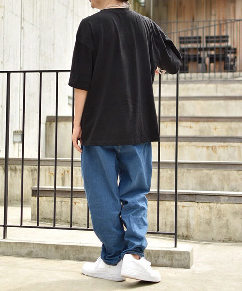 kutir（クティール）の「color bloking TEE / 配色ビッグTシャツ　ハーフスリーブ（Tシャツ/カットソー・メンズ・ホワイト/ブラック/ブラウン・MEDIUM/LARGE）」の12枚目の写真