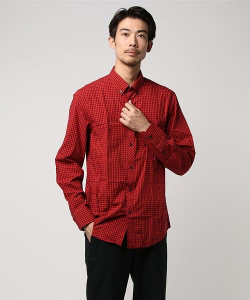 Ben Sherman(ベンシャーマン)の「ギンガムチェックシャツ(シャツ/ブラウス)」|レッド系その他