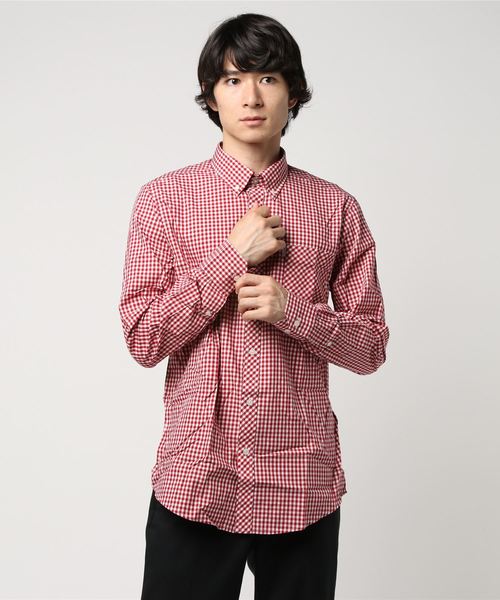 Ben Sherman(ベンシャーマン)の「ギンガムチェックシャツ(シャツ/ブラウス)」|レッド
