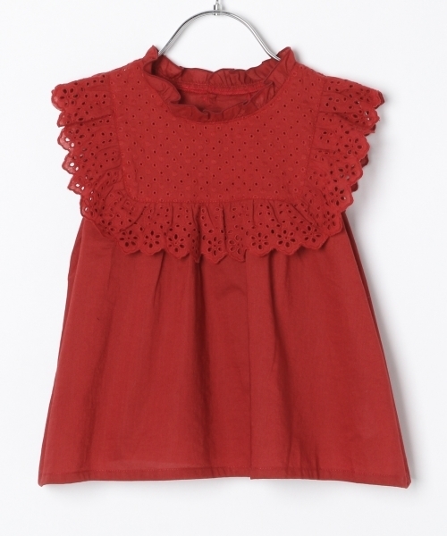 GLOBAL WORK（グローバルワーク）の「【キッズ】フリルネックブラウス/799794（シャツ/ブラウス・キッズ・ブラック/レッド/ホワイト・X-LARGE/LARGE/XX-LARGE/MEDIUM/SMALL）」の3枚目の写真