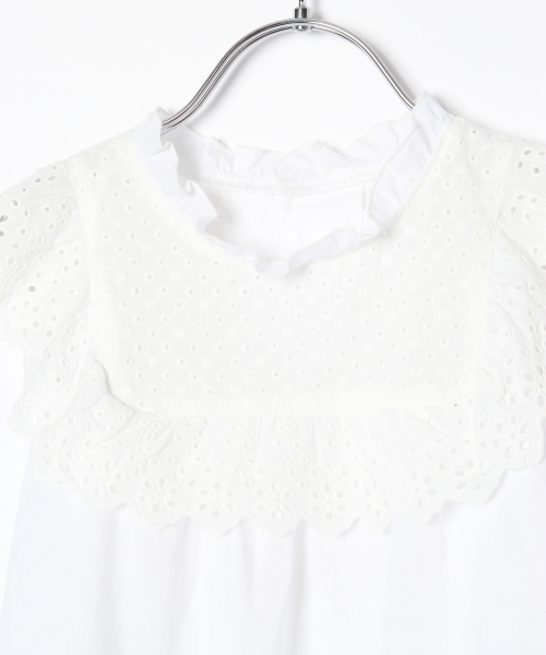 GLOBAL WORK（グローバルワーク）の「【キッズ】フリルネックブラウス/799794（シャツ/ブラウス・キッズ・ブラック/レッド/ホワイト・X-LARGE/LARGE/XX-LARGE/MEDIUM/SMALL）」の6枚目の写真