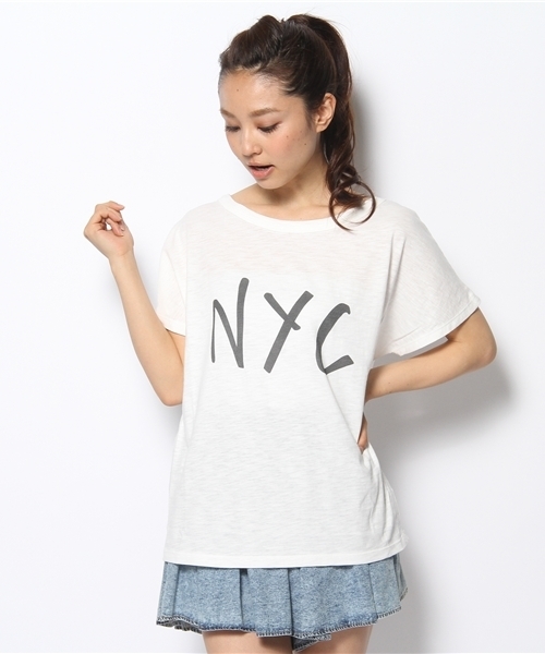 Kastane（カスタネ）の「【Kastane】BACKねじれNYCT（Tシャツ/カットソー・レディース・オフホワイト/イエロー・FREE）」の2枚目の写真