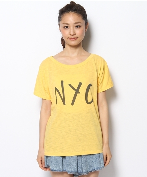 Kastane（カスタネ）の「【Kastane】BACKねじれNYCT（Tシャツ/カットソー・レディース・オフホワイト/イエロー・FREE）」の3枚目の写真