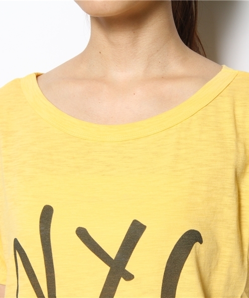 Kastane（カスタネ）の「【Kastane】BACKねじれNYCT（Tシャツ/カットソー・レディース・オフホワイト/イエロー・FREE）」の6枚目の写真