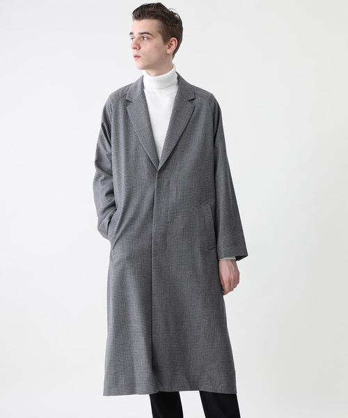 FIT MIHARAYASUHIRO(フィットミハラヤスヒロ)の「【FIT MIHARAYASUHIRO】Hound Tooth Long Coat(チェスターコート・メンズ・グレー/マスタード/ブラウン・46/44/48)」の8枚目の写真