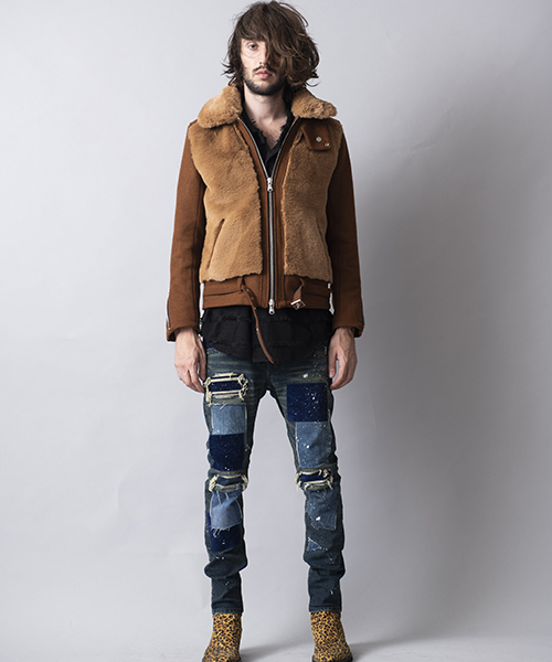 NO ID.（ノーアイディ）の「mj5961-ウール×フェイクファーグリズリー