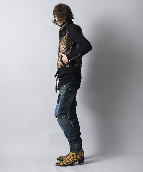 NO ID BLACK✳️グリズリージャケット レオパード NO ID BLACK✴️グリズリージャケット レオパード