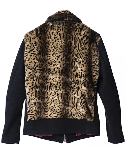 NO ID グリズリーファーライダースジャケット