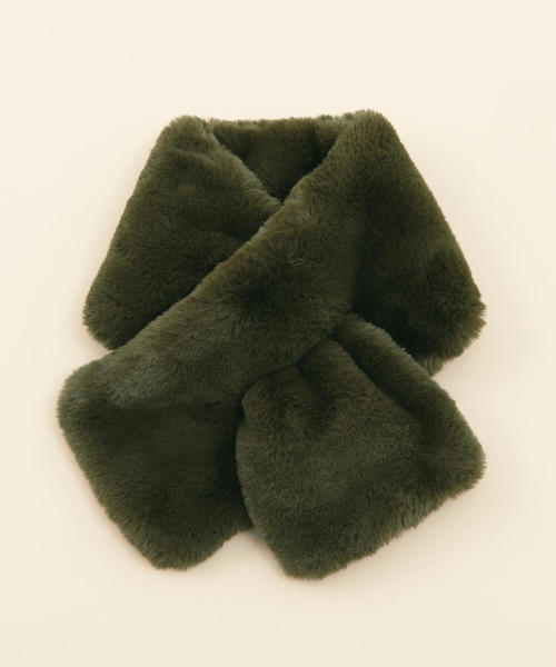 BEAUTY&YOUTH UNITED ARROWS（ビューティーアンドユースユナイテッドアローズ）の「BY∴ フェイクファーマフラー ◆（ストール/ショール・レディース・グレー/ブラウン/オフホワイト/オリーブ・FREE）」の7枚目の写真