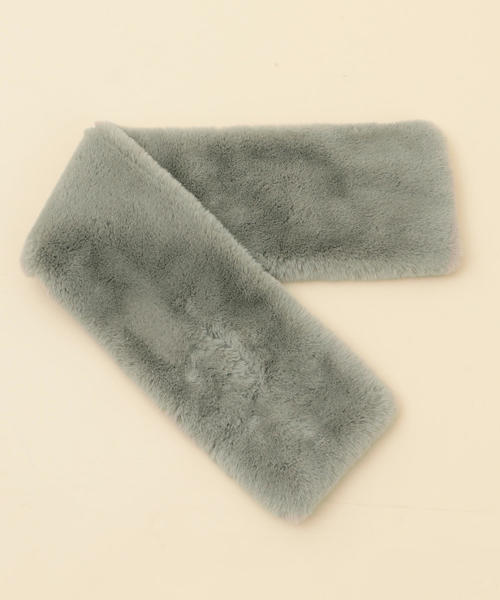 BEAUTY&YOUTH UNITED ARROWS（ビューティーアンドユースユナイテッドアローズ）の「BY∴ フェイクファーマフラー ◆（ストール/ショール・レディース・グレー/ブラウン/オフホワイト/オリーブ・FREE）」の8枚目の写真