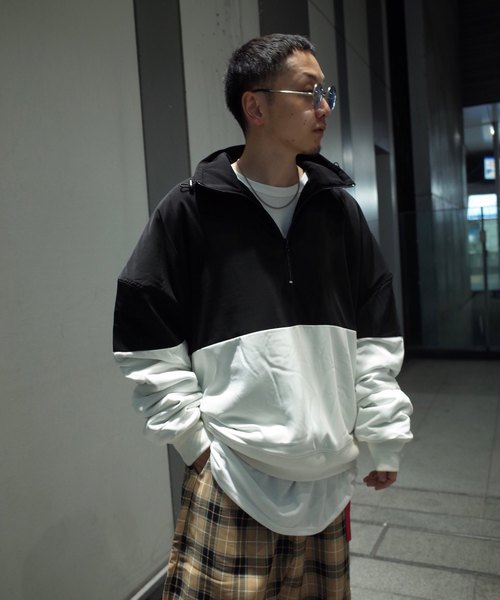 AFYF(エーエフワイエフ)の「AFYF 2018 POLY OVERSIZE ハーフZIP(その他アウター・メンズ・ホワイト×ブラック/ブラック×ホワイト・FREE)」の21枚目の写真