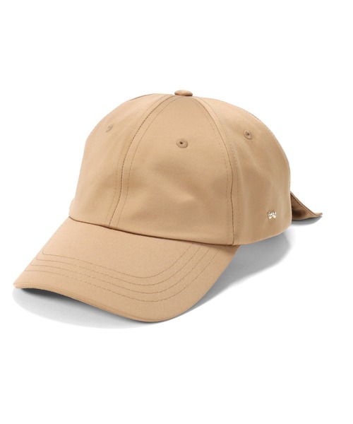 GIRBLISH（ガーブリッシュ）の「GIRBLISH（ガーブリッシュ）レディース 後ろリボン コットン/サテン キャップ B-MUSUBI CAP（キャップ・レディース・ブラック/ベージュ/ネイビー/ピンク/ホワイト/ブラック系その他/チャコールグレー/ベージュ系その他/ライトグレー/ブルー系その他/カーキ/インディゴブルー・MEDIUM/LARGE）」の6枚目の写真