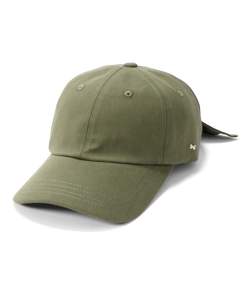 GIRBLISH（ガーブリッシュ）の「GIRBLISH（ガーブリッシュ）レディース 後ろリボン コットン/サテン キャップ B-MUSUBI CAP（キャップ・レディース・ブラック/ベージュ/ネイビー/ピンク/ホワイト/ブラック系その他/チャコールグレー/ベージュ系その他/ライトグレー/ブルー系その他/カーキ/インディゴブルー・MEDIUM/LARGE）」の8枚目の写真