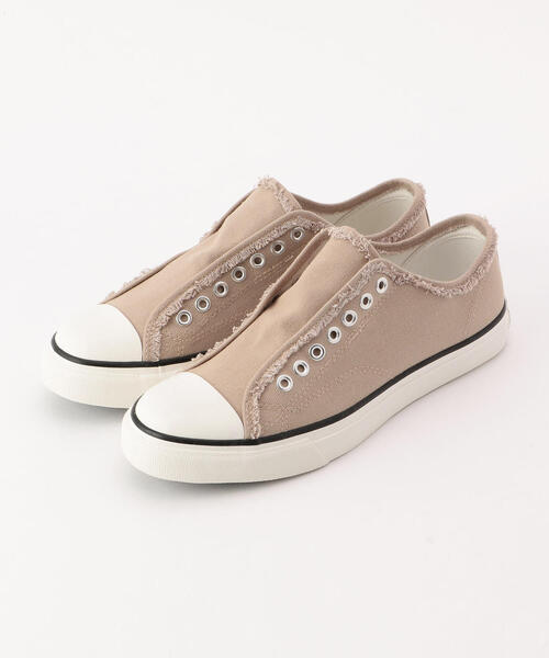 coen(コーエン)の「キャンバススリッポンスニーカー(メンズ)(スニーカー・メンズ・ブラック/ベージュ/ホワイト・SMALL/MEDIUM/LARGE)」の4枚目の写真