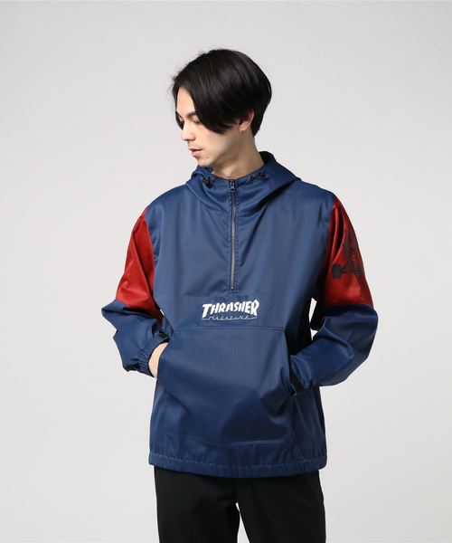 THRASHER（スラッシャー）の「HOMETOWN/SK8 GOAT ANORAK/スラッシャー アノラック アウター ジャケット（その他アウター・メンズ・ブラック/ネイビー/ホワイト・LARGE/MEDIUM/X-LARGE）」の3枚目の写真