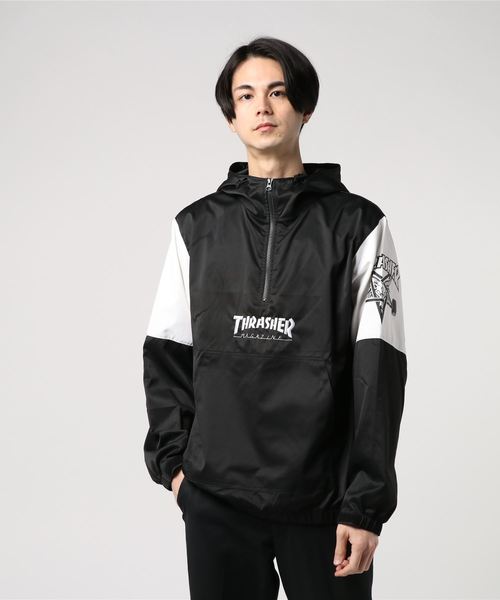THRASHER（スラッシャー）の「HOMETOWN/SK8 GOAT ANORAK/スラッシャー アノラック アウター ジャケット（その他アウター・メンズ・ブラック/ネイビー/ホワイト・LARGE/MEDIUM/X-LARGE）」の2枚目の写真