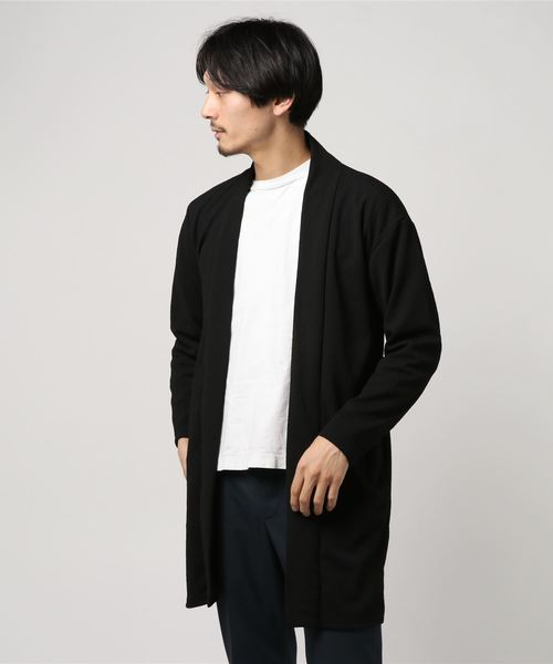 おしゃれスタ(オシャレスタ)の「ふくれジャカードショールガウン(SS)(その他アウター・メンズ・ホワイト/ブラック/ネイビー・M/L)」の6枚目の写真