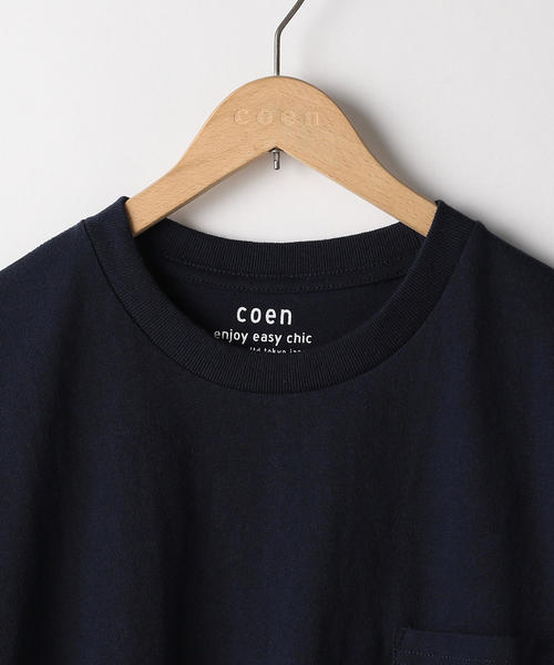 coen（コーエン）の「USAコットンクルーネックTシャツ（Tシャツ/カットソー・メンズ・ホワイト/ネイビー・X-LARGE/LARGE/SMALL/MEDIUM）」の4枚目の写真
