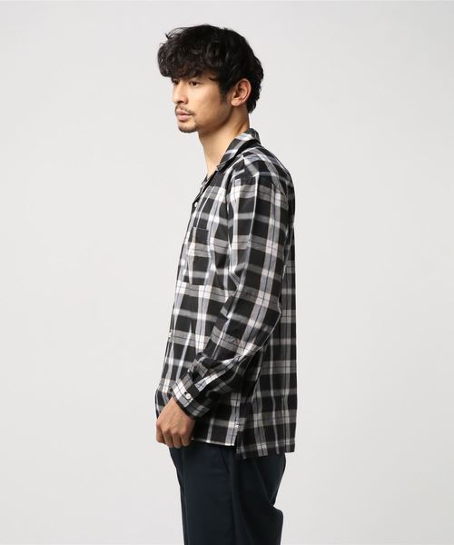 VIBGYOR(ヴィブジョー)の「VIBGYOR Select/ オープンカラー チェックシャツ(シャツ/ブラウス・メンズ・ブラック系その他/グレー系その他/ベージュ系その他/ベージュ系その他2・MEDIUM/LARGE/X-LARGE)」の5枚目の写真