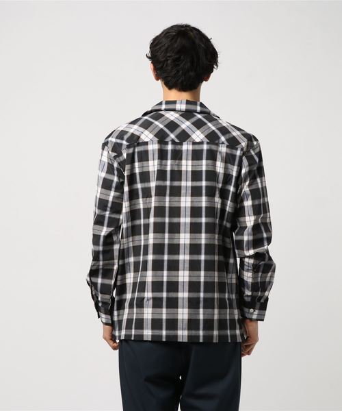 VIBGYOR(ヴィブジョー)の「VIBGYOR Select/ オープンカラー チェックシャツ(シャツ/ブラウス・メンズ・ブラック系その他/グレー系その他/ベージュ系その他/ベージュ系その他2・MEDIUM/LARGE/X-LARGE)」の6枚目の写真