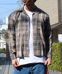 VIBGYOR Select/ オープンカラー チェックシャツ