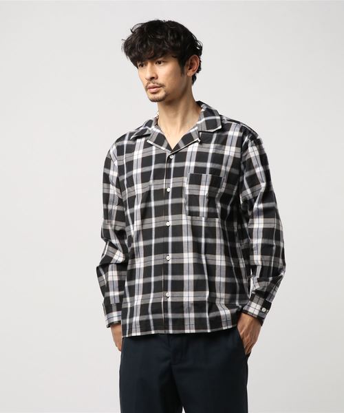 VIBGYOR(ヴィブジョー)の「VIBGYOR Select/ オープンカラー チェックシャツ(シャツ/ブラウス・メンズ・ブラック系その他/グレー系その他/ベージュ系その他/ベージュ系その他2・MEDIUM/LARGE/X-LARGE)」の10枚目の写真