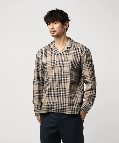 VIBGYOR(ヴィブジョー)の「VIBGYOR Select/ オープンカラー チェックシャツ(シャツ/ブラウス・メンズ・ブラック系その他/グレー系その他/ベージュ系その他/ベージュ系その他2・MEDIUM/LARGE/X-LARGE)」の9枚目の写真