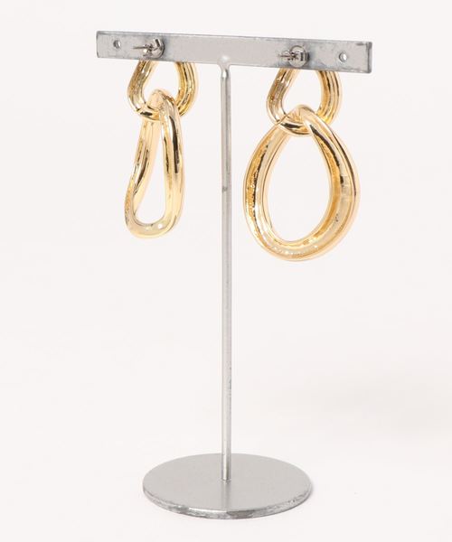 LOWRYS FARM(ローリーズファーム)の「ヒネリ2レンリングピアス 834185(ピアス(両耳用)・レディース・ブラウン系その他/シルバー/ゴールド/クリア・FREE)」の5枚目の写真