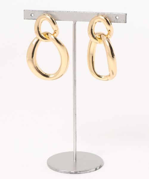 LOWRYS FARM(ローリーズファーム)の「ヒネリ2レンリングピアス 834185(ピアス(両耳用)・レディース・ブラウン系その他/シルバー/ゴールド/クリア・FREE)」の8枚目の写真