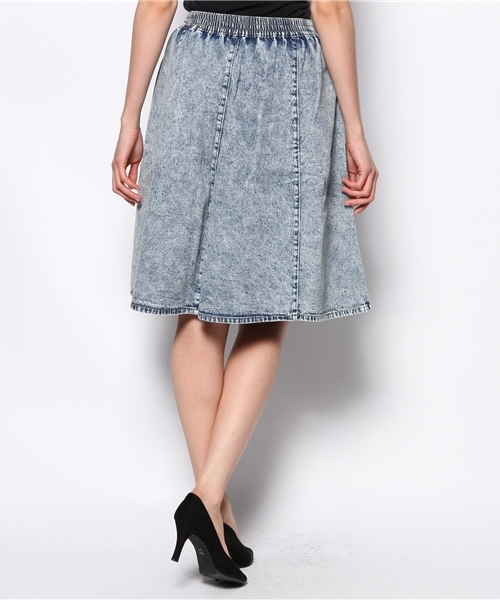 WEGO（ウィゴー）の「WEGO/デニムミドルフレアスカート（デニムスカート・レディース・インディゴブルー/ダークインディゴブルー/ライトインディゴブルー・FREE）」の5枚目の写真