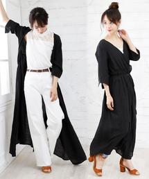 2wayカシュクールロングカーディガン ワンピース