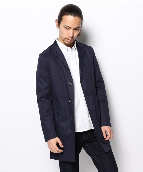 AMERICAN RAG CIE（アメリカンラグシー）の「AMERICAN RAG CIE コットンチェスターコート 114-AKS-M141-CO029∴（チェスターコート・メンズ・ネイビー/ベージュ/カーキ・2/1/3）」の7枚目の写真