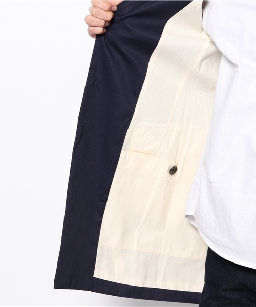 AMERICAN RAG CIE（アメリカンラグシー）の「AMERICAN RAG CIE コットンチェスターコート 114-AKS-M141-CO029∴（チェスターコート・メンズ・ネイビー/ベージュ/カーキ・2/1/3）」の10枚目の写真