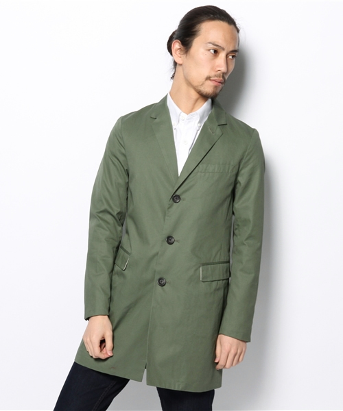 AMERICAN RAG CIE（アメリカンラグシー）の「AMERICAN RAG CIE コットンチェスターコート 114-AKS-M141-CO029∴（チェスターコート・メンズ・ネイビー/ベージュ/カーキ・2/1/3）」の14枚目の写真