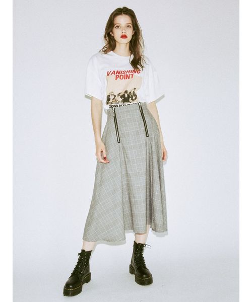 jouetie(ジュエティ)の「ダブルジップフレアスカート(スカート・レディース・ブラック/ベージュ/グレー/ブルー・MEDIUM)」の5枚目の写真