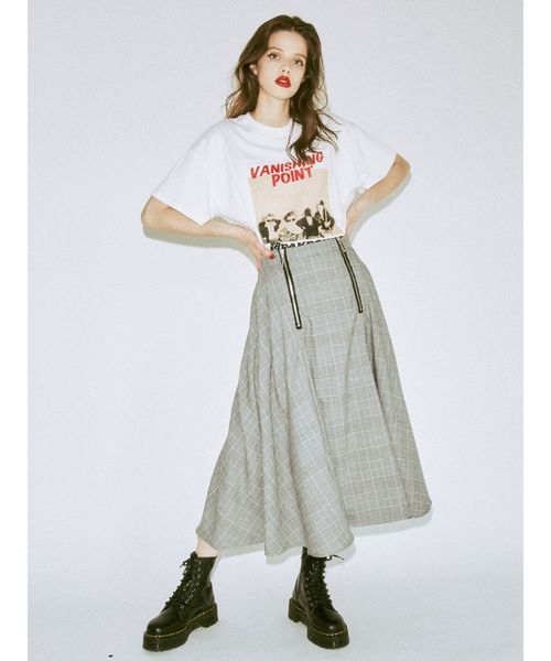 jouetie(ジュエティ)の「ダブルジップフレアスカート(スカート・レディース・ブラック/ベージュ/グレー/ブルー・MEDIUM)」の8枚目の写真