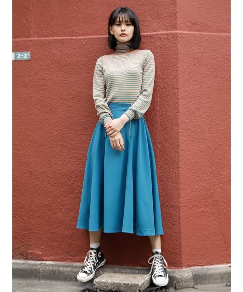 jouetie(ジュエティ)の「ダブルジップフレアスカート(スカート・レディース・ブラック/ベージュ/グレー/ブルー・MEDIUM)」の10枚目の写真