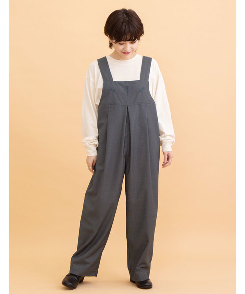 POU DOU DOU（プードゥドゥ）の「フラワー刺繍ヨークオールインワン