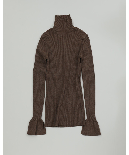 TODAYFUL(トゥデイフル)の「フレアカフリブニット(ニット/セーター・レディース・オフホワイト/ブラック/ブラウン/マスタード・FREE)」の13枚目の写真