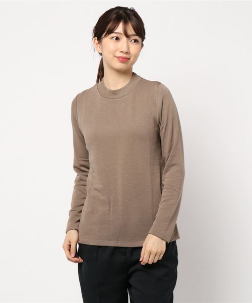 Green Parks(グリーンパークス)の「・【SUGAR SPOON】 ウラキモウハイネック*(Tシャツ/カットソー)」|モカ