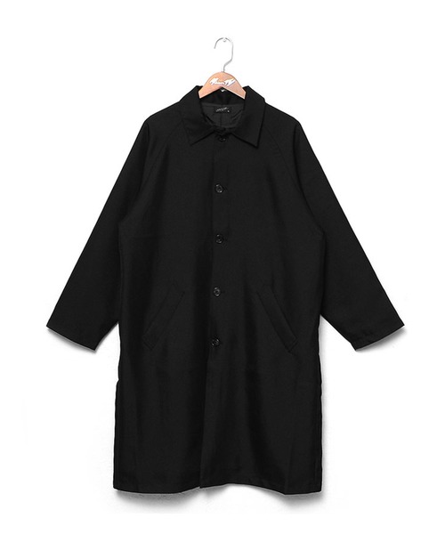 MinoriTY（マイノリティ）の「ビッグシルエットステンカラーコート スプリングコート ライトアウター（ステンカラーコート・メンズ・ブラック/ベージュ/ブルーグリーン/テラコッタ・M/L）」の13枚目の写真