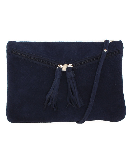 mystic（ミスティック）の「スウェードフリンジミニショルダー（ショルダーバッグ・レディース・ブラック/レッド/ネイビー/ライトグレー・ﾌﾘ-）」の4枚目の写真