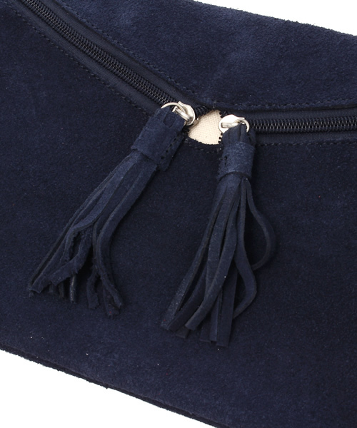mystic（ミスティック）の「スウェードフリンジミニショルダー（ショルダーバッグ・レディース・ブラック/レッド/ネイビー/ライトグレー・ﾌﾘ-）」の6枚目の写真