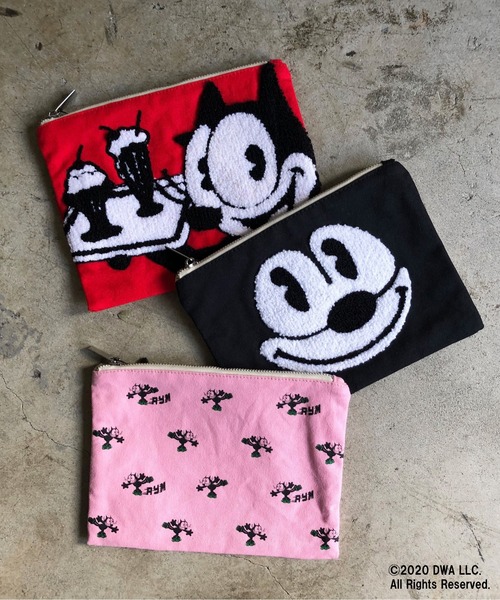 COMMON WARE（コモンウェアー）の「FELIX THE CAT さがら刺繍ポーチ