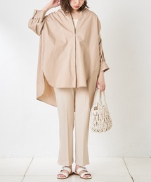 natural couture | カットジョーゼットサイドペンツパンツ(その他パンツ)