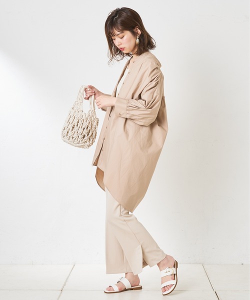 natural couture（ナチュラルクチュール）の「カットジョーゼットサイドペンツパンツ（その他パンツ・レディース・ブルー/ベージュ/ライトベージュ・SMALL/LARGE/MEDIUM）」の20枚目の写真